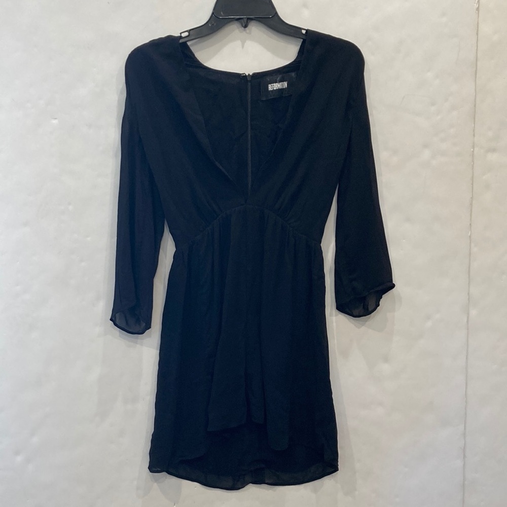 Reformation Black Dress Size 0 - Picture 1 of 10